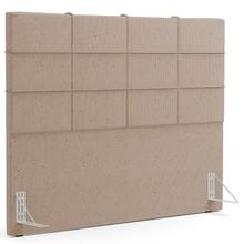 Cabeceira Cama Box Queen 160 cm Roma W01 Linho Bege Escuro - Lyam