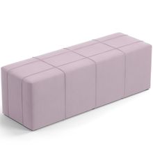 Puff Decorativo Living Sala de Estar 140 cm Roma W01 Suede Rosê - Lyam