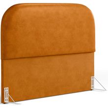 Cabeceira Cama Box Casal 140cm Orgânica Lanna W01 Couríssimo Whisky - Lyam Decor