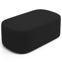 Puff Decorativo Orgânico Para Living Quarto 100cm Doha W01 Bouclê Preto - Lyam Decor