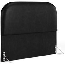 Cabeceira Cama Box Casal 140cm Orgânica Lanna W01 Couríssimo Preto - Lyam Decor
