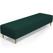 Kit 02 Puffs Decorativo Sala de Estar Bali W01 Pés Palito 190x60cm Bouclê Verde - Lyam Decor