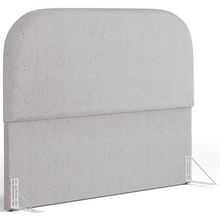 Cabeceira Cama Box Casal 140cm Orgânica Lanna W01 Linho Cinza - Lyam Decor