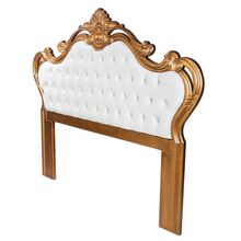 Cabeceira Decorativa Módena Solteiro Bege/Dourada - Gran Belo