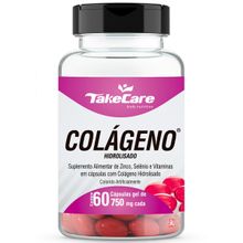 COLÁGENO HIDROLISADO ZINCO SELÊNIO E VITAMINAS 60 SOFT CAPS - TAKE CARE