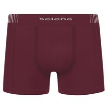 Cueca Boxer Selene Sem Costura Masculina - Bordô