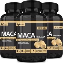 Kit 3X Maca Peruana Com Vitaminas (120 cápsulas) - Muwiz