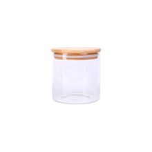 Pote Hermético Para Alimentos Condimentos Temperos Pequeno 500ML Tampa de Madeira Bambu