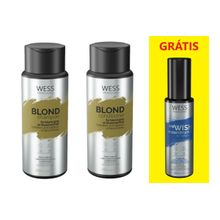 Wess Kit Blond Shampoo + Condicionador + we Wish Reconstrutor