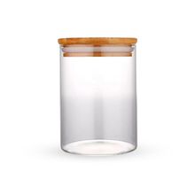 Pote Hermético Para Alimentos Condimentos Temperos 400ML Com Tampa de Bambu