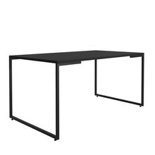 Mesa de Jantar 06 Lugares Porto 160 cm Preto Base Metálica Industrial Preto - D'Rossi