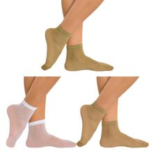 Kit 3 Pares de Meias Soquete Selene Fio 15 Feminina