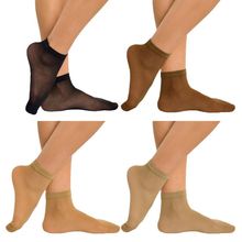 Kit 4 Pares de Meias Soquete Selene Fio 15 Feminina