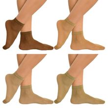 Kit 4 Pares de Meias Soquete Selene Fio 15 Feminina