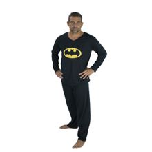 Pijama Pai Adulto Masculino Longo Batman