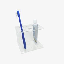 Porta Escovas e Creme Dental em Acrílico