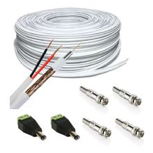 Kit Instalação 2 Câmeras De Segurança Cabo Cftv E Conectores