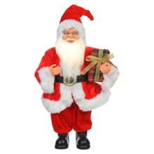 Papai Noel Decorativo com Led Vermelho e Branco 30x15 cm F04 - D&#039Rossi
