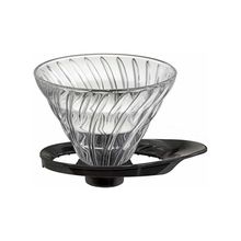 Coador Hario V60 Vidro Preto Tamanho 02 Coador para Café em Vidro Hario V60 Preto - Tamanho 02