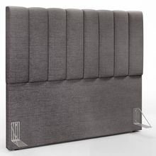 Cabeceira Cama Box Casal 140 cm Dália W01 Linho Cinza Escuro - Lyam Decor