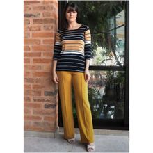 Calça Pau a Pique Moletinho Básica Mostarda