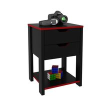 Gaveteiro para Escritório Home Office Gamer ME4163 MDP Preto/Vermelho - Gran Belo