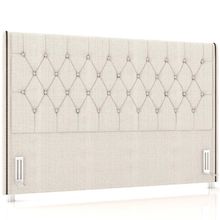 Cabeceira Cama Box Queen 160cm Estofada Frizza P05 Linho Creme - Lyam Decor