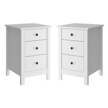 Mesa de Cabeceira Ditália Conjunto com 2 un. DM-113 Branco