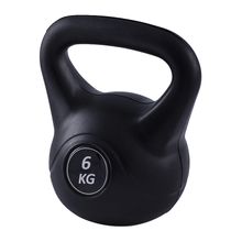 kETTLEBELL BLACK CIMENTO PESO ACADEMIA 6 KG PRETO