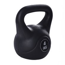 KETTLEBELL BLACK CIMENTO PESO ACADEMIA 4 KG PRETO