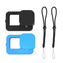 Capa de Silicone GoPro Hero 11 / 10 / 9 Black + Tampa para Lente + Cordão