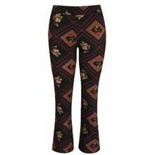 Calça Pau a Pique Estampada Roxo