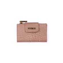 Carteira feminina de couro croco Lanna 10x15,5cm
