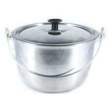 Caldeirão de Alumínio Polido Alça Galvanizada 22cm
