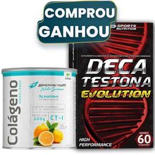 Colágeno Tipo 1 em Pó Sabor Limão + Deca Testona Evolution