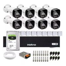 Kit 8 Cameras 1120b Full Color Intelbras Dvr 8ch Intelbras Hd 1 Tb