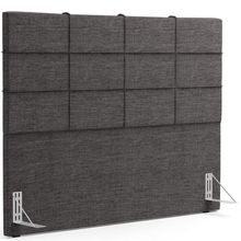 Cabeceira Cama Box Queen 160 cm Roma W01 Linho Cinza Escuro - Lyam