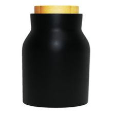 Garrafa Térmica Preta Com Tampa De Bambu 500ml