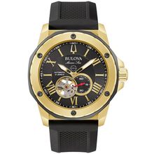 Relógio Bulova Masculino Ref:98a272 Automático Dourado Marine Star