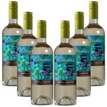 Kit 06 Un. Vinho Santa Carolina Reservado Branco Suave 750ml