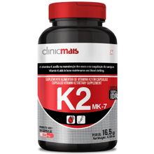 VITAMINA K2 MENAQUINONA MK7 120MCG APENAS 1 CÁPSULA AO DIA 30 CÁPSULAS - CLINICMAIS