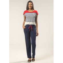 Calça Pau a Pique Básica Azul Marinho