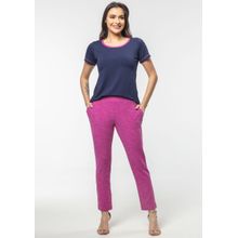 Calça Básica Pau a Pique Moletinho Flamê Fúcsia