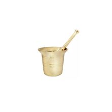 Almofariz Pilão em Bronze Socador de alho 11 cm