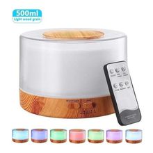 Difusor de Aromas Elétrico Umidificador Ultrassônico 500ml Ideal para Cromoterapia Amadeirado
