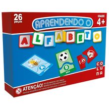Jogo Infantil Educativo Aprendendo o Alfabeto 26 Peças Pais e Filhos 903
