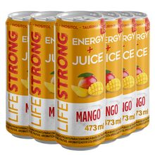 Energético Life Strong Energy Drink Latão 6 unidades Mango