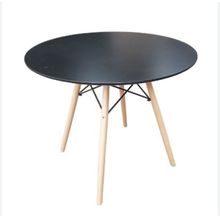 Conjunto de Jantar Mesa Eiffel 100cm Preta + 4 Cadeiras Eiffel DKR Pretas