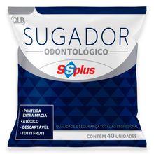 Dreno de Sucção Plástico Colorido Descartável com 40 - Ss Plus