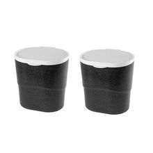 Lixeira Preta ECO 2,7L Tampa Branca Pia Banheiro 2un